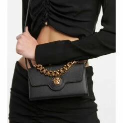 Versace La Medusa Leather Wallet On Chain