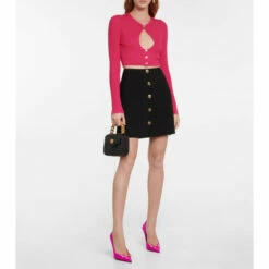 Versace Medusa Wool Miniskirt
