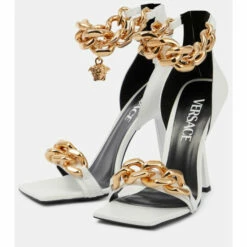 Versace Medusa Chain Leather Sandals -Outlet Versace Store unnamed file 1036