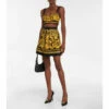Versace Barocco High-rise Pleated Silk Miniskirt -Outlet Versace Store unnamed file 1043