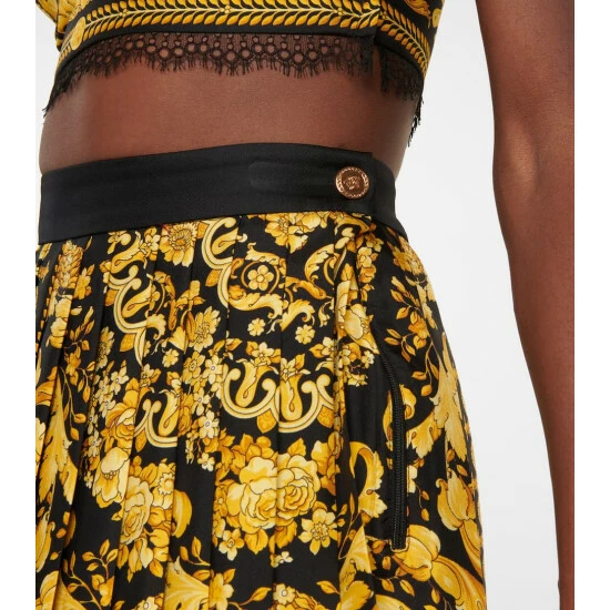 Versace Barocco High-rise Pleated Silk Miniskirt 5 Versace Barocco High-rise Pleated Silk Miniskirt - Image 3
