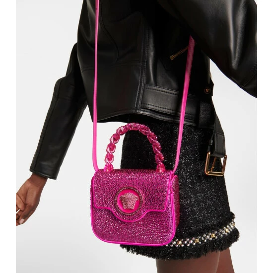 Versace La Medusa Mini Embellished Satin Tote Bag 3 Versace La Medusa Mini Embellished Satin Tote Bag