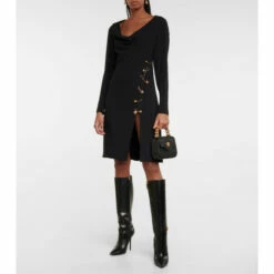 Versace Safety Pin Leather Boots