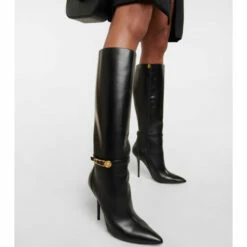 Versace Safety Pin Leather Boots -Outlet Versace Store unnamed file 1053