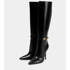 Versace Safety Pin Leather Boots -Outlet Versace Store unnamed file 1054