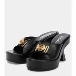 Versace Medusa Biggie Leather Mules -Outlet Versace Store unnamed file 1087