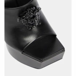 Versace La Medusa Leather Platform Sandals -Outlet Versace Store unnamed file 1093