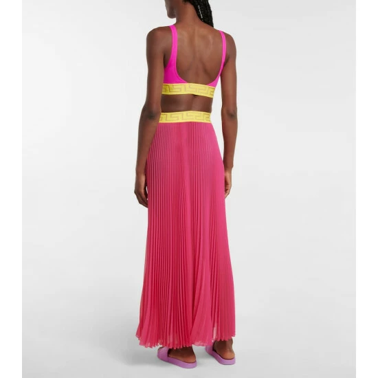Versace Greca Pleated Beach Cover-up 4 Versace Greca Pleated Beach Cover-up - Image 2