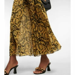 Versace Barocco Pleated Wide-leg Pants -Outlet Versace Store unnamed file 1105