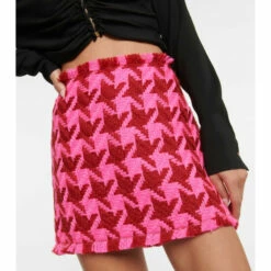 Versace Houndstooth Wool Miniskirt -Outlet Versace Store unnamed file 1121