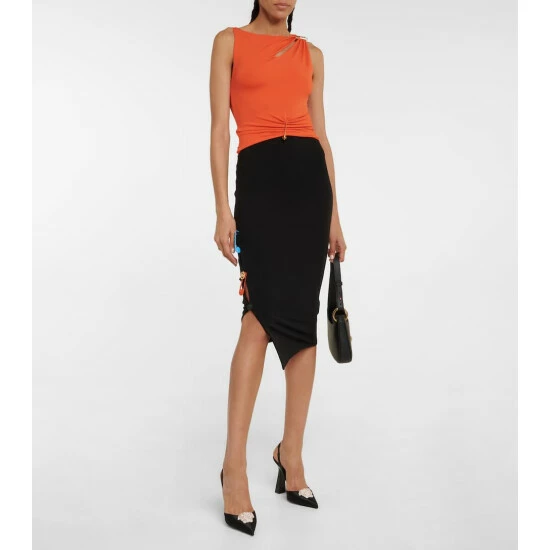 Versace La Medusa Satin Slingback Pumps 3 Versace La Medusa Satin Slingback Pumps