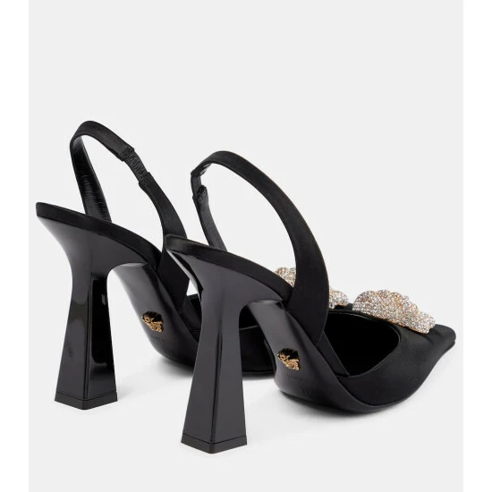 Versace La Medusa Satin Slingback Pumps 4 Versace La Medusa Satin Slingback Pumps - Image 2
