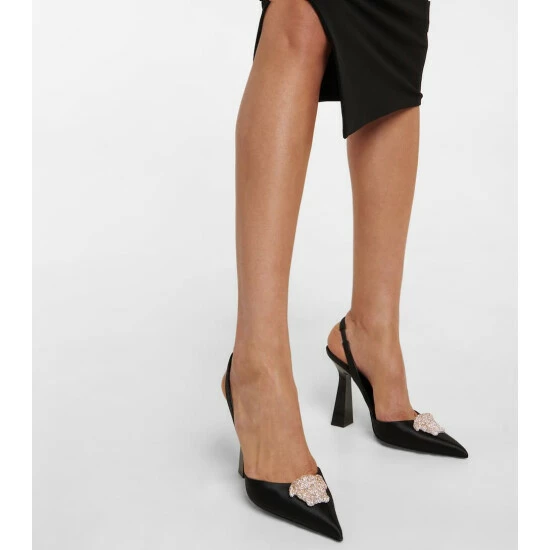 Versace La Medusa Satin Slingback Pumps 5 Versace La Medusa Satin Slingback Pumps - Image 3