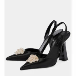 Versace La Medusa Satin Slingback Pumps 10 Versace La Medusa Satin Slingback Pumps -Outlet Versace Store unnamed file 1129
