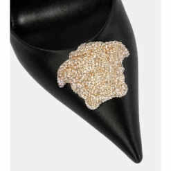 Versace La Medusa Satin Slingback Pumps 11 Versace La Medusa Satin Slingback Pumps -Outlet Versace Store unnamed file 1130