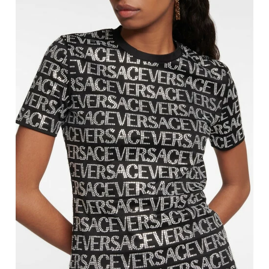 Versace Crystal-embellished Logo T-shirt 5 Versace Crystal-embellished Logo T-shirt - Image 3