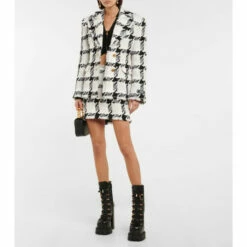Versace Medusa Checked Tweed Blazer