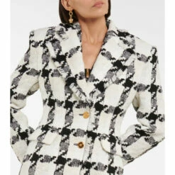 Versace Medusa Checked Tweed Blazer -Outlet Versace Store unnamed file 1163