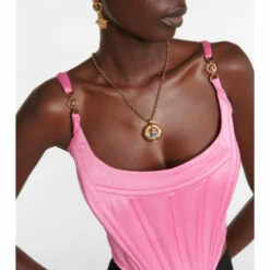 Versace Medusa Silk Satin Corset -Outlet Versace Store unnamed file 1168