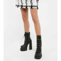 Versace Aevitas Lace-up Leather Ankle Boots -Outlet Versace Store unnamed file 1172