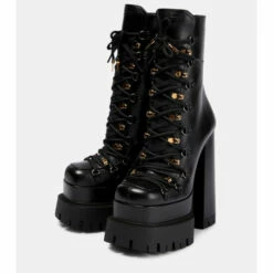 Versace Aevitas Lace-up Leather Ankle Boots -Outlet Versace Store unnamed file 1173