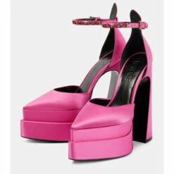 Versace Aevitas Pointy Satin Platform Pumps -Outlet Versace Store unnamed file 1179