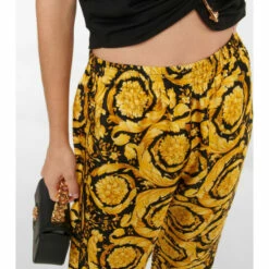 Versace Barocco High-rise Silk Pants -Outlet Versace Store unnamed file 1189