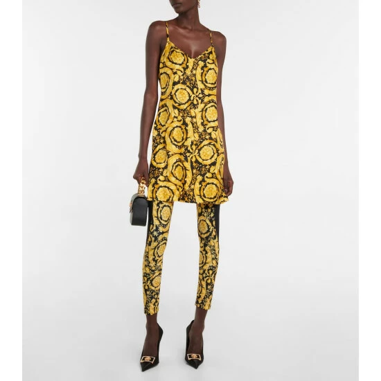Versace Barocco Paneled High-rise Leggings 6 Versace Barocco Paneled High-rise Leggings - Image 4