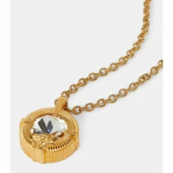 Versace Medusa Crystal-embellished Necklace -Outlet Versace Store unnamed file 1203