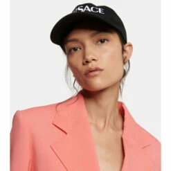 Versace Logo Cotton Baseball Cap