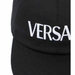 Versace Logo Cotton Baseball Cap -Outlet Versace Store unnamed file 1209