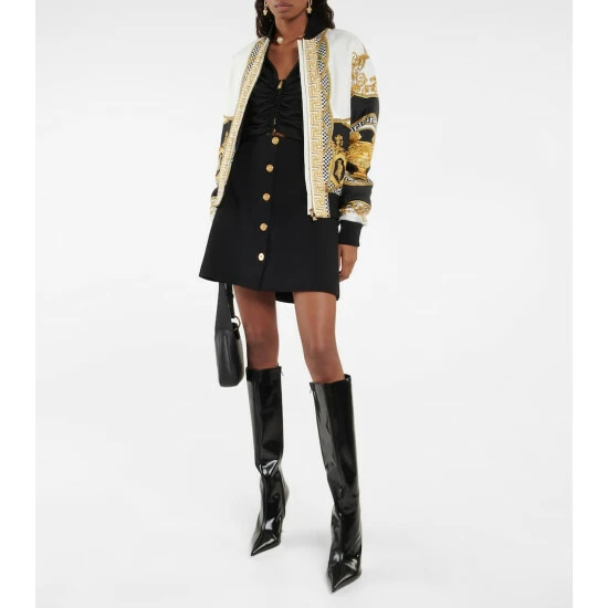 Versace Pin-Point Leather Knee-high Boots 3 Versace Pin-Point Leather Knee-high Boots