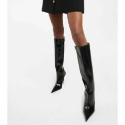 Versace Pin-Point Leather Knee-high Boots 9 Versace Pin-Point Leather Knee-high Boots -Outlet Versace Store unnamed file 1226