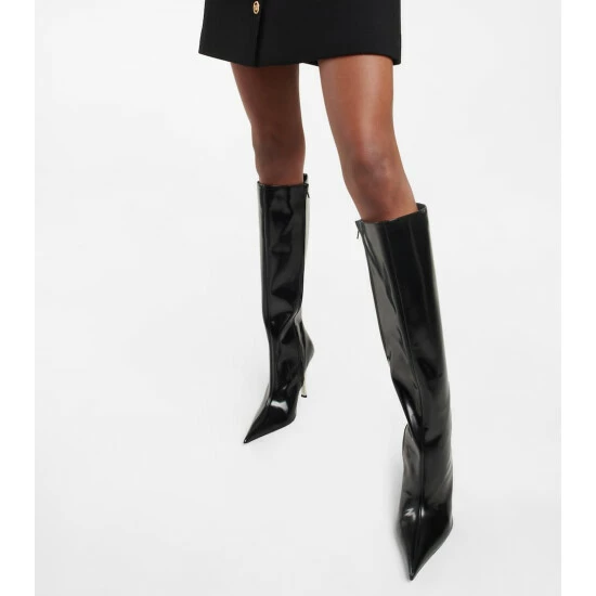Versace Pin-Point Leather Knee-high Boots 5 Versace Pin-Point Leather Knee-high Boots - Image 3