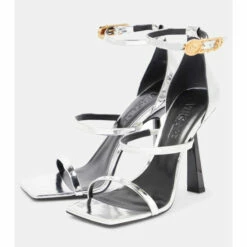 Versace Metallic Leather Sandals -Outlet Versace Store unnamed file 1232