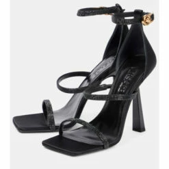 Versace Fendace Embellished Satin Sandals -Outlet Versace Store unnamed file 1237