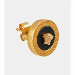 Versace Enamel Medusa Stud Earrings