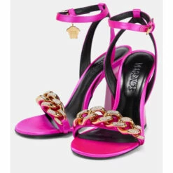 Versace Medusa Chain Satin Sandals -Outlet Versace Store unnamed file 1250