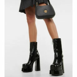Versace Aevitas Leather Platform Ankle Boots -Outlet Versace Store unnamed file 1264