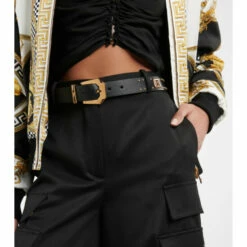 Versace Medusa Heritage Studded Leather Belt