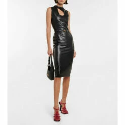 Versace Medusa Biggie Cutout Latex Dress