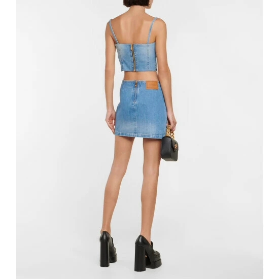 Versace Low-rise Denim Miniskirt 4 Versace Low-rise Denim Miniskirt - Image 2