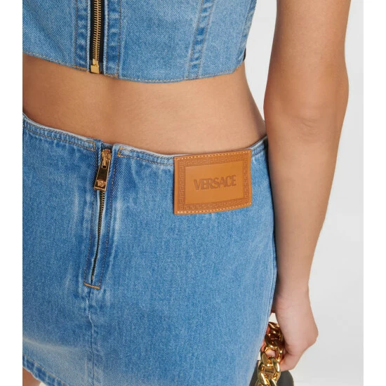 Versace Low-rise Denim Miniskirt 6 Versace Low-rise Denim Miniskirt - Image 4