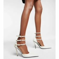 Versace Pin-Point Buckled Leather Pumps -Outlet Versace Store unnamed file 1290