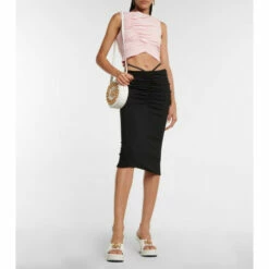 Versace Ruched Crop Top
