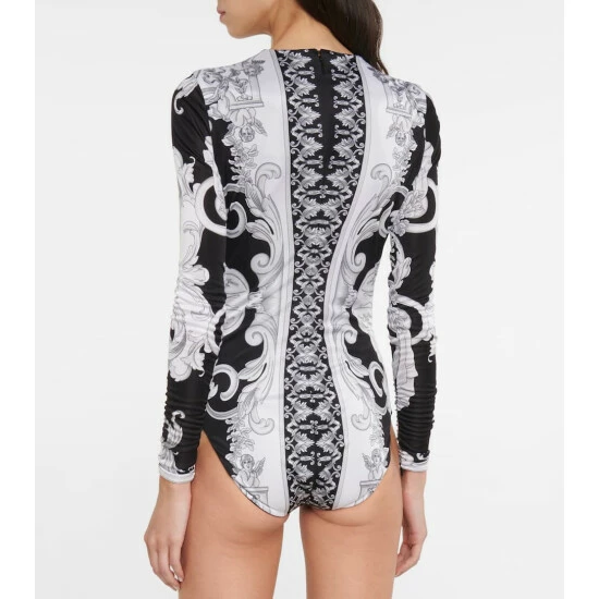 Versace Baroque Cutout Jersey Bodysuit 5 Versace Baroque Cutout Jersey Bodysuit - Image 3