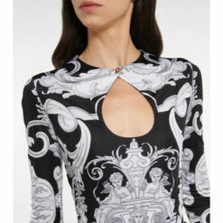 Versace Baroque Cutout Jersey Bodysuit 9 Versace Baroque Cutout Jersey Bodysuit -Outlet Versace Store unnamed file 1346