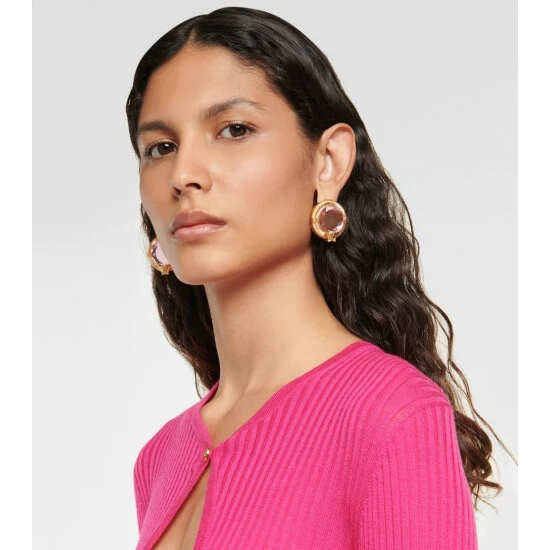 Versace Medusa Biggie Crystal Earrings 3 Versace Medusa Biggie Crystal Earrings