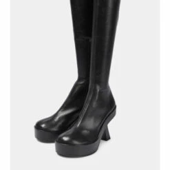 Versace Leather Over-the-knee Boots -Outlet Versace Store unnamed file 1396