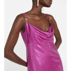 Versace Medusa Embellished Mesh Minidress -Outlet Versace Store unnamed file 14